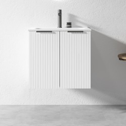 3D-2W 600x450x550mm White Wall Hung Plywood Vanity with Ceramic Basin 3D-2W 600x450x550mm White Wall Hung Plywood Vanity with Ceramic Basin
